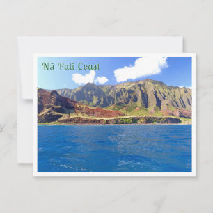 Postal Postcarta de la costa de Nā Pali de Kauai