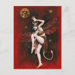 Postal Postcarta de la dama del diablo de la vintage