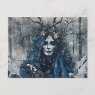Postal Postcarta de la diosa forestal pagana