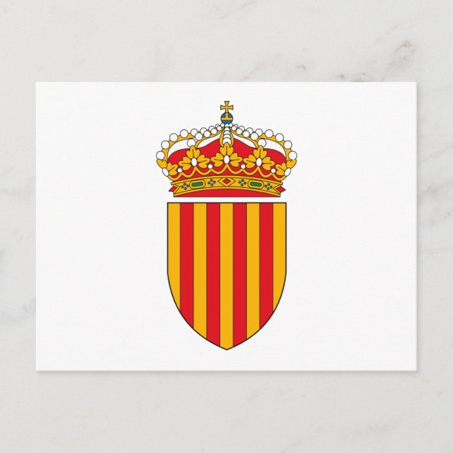 Postal Postcarta de la escudo de armas de Cataluña (Anverso)