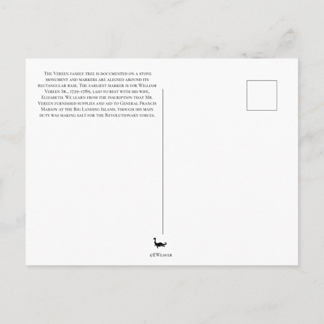 Postal Postcarta de la estatua de Angel Haunted (Reverso)