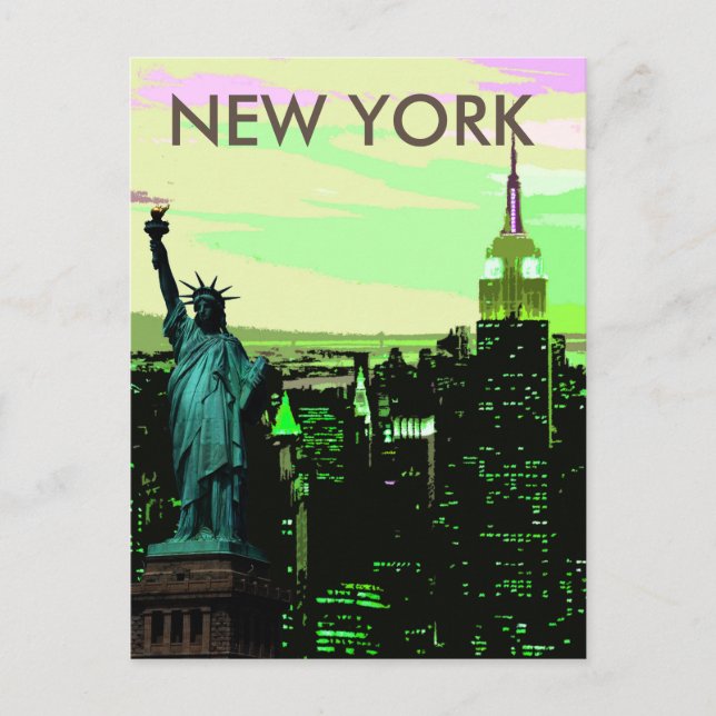 Postal Postcarta de la estatua de la época de la libertad (Anverso)