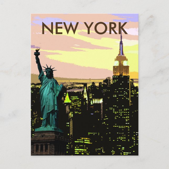 Postal Postcarta de la estatua de la época de la libertad (Anverso)