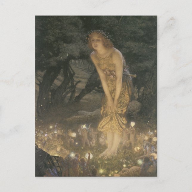 Postal Postcarta de la Faerie de Vintage (Anverso)