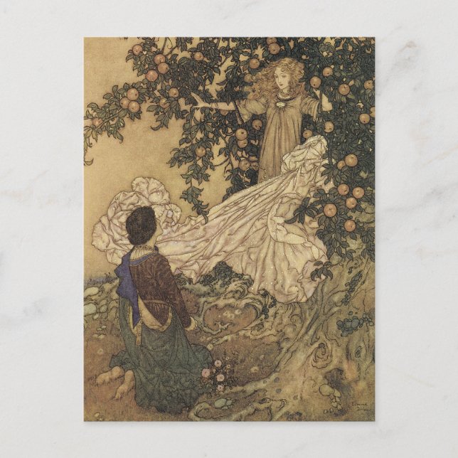 Postal Postcarta de la Faerie de Vintage (Anverso)