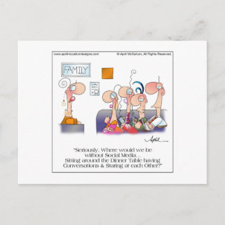 Postal Postcarta de la FAMILIA DINNER por April McCallum