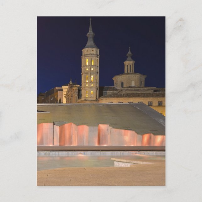 Postal Postcarta de la fuente de Zaragoza (Anverso)