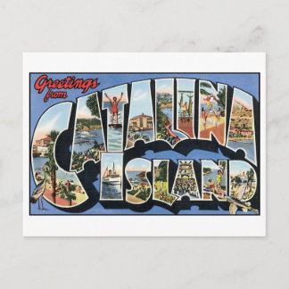 Postal Postcarta de la isla catalina de la vieja época