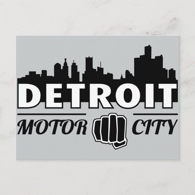 Postal Postcarta de la línea aérea de Detroit Motor City (Anverso)