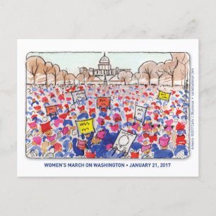 Postal Postcarta de la Marcha de las Mujeres