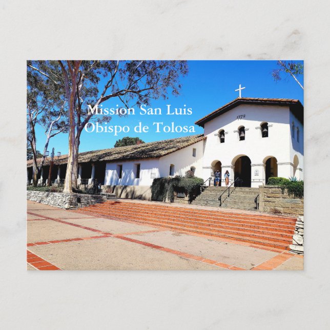 Postal Postcarta de la Misión San Luis Obispo de Tolosa (Anverso)