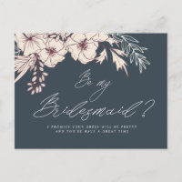 Postcarta de la moderna escritura crema floral de 