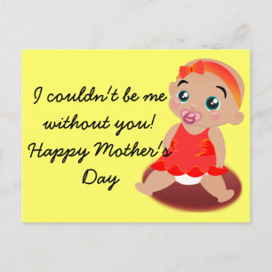 Postal Postcarta de la niña del día de la madre