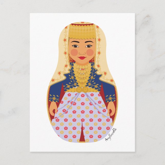 Postal Postcarta de la novia turca Matryoshka (Anverso)