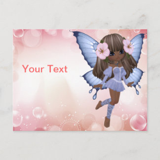 Postal Postcarta de la princesa africana Butterfly