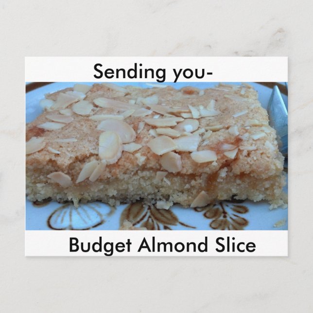 Postal Postcarta de la receta de Almond Slice (Anverso)