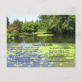 Postal Postcarta de la receta de Dill Pickle