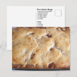 Postal Postcarta de la receta de Fruit Cobbler
