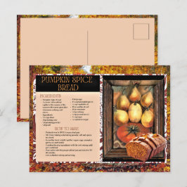 Postal Postcarta de la receta de la Navidad de pan de esp