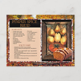 Postal Postcarta de la receta de la Navidad de pan de esp