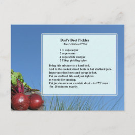 Postal Postcarta de la receta de las pollitas de remolach