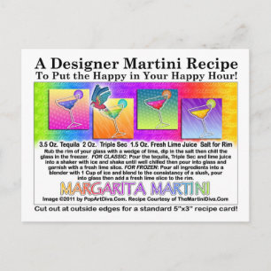 Postal Postcarta de la receta de Margarita Martini