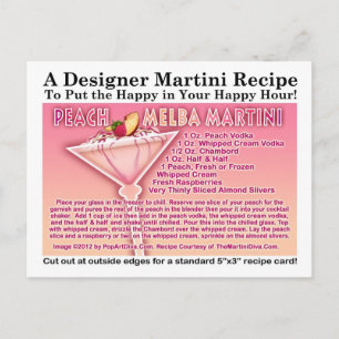 Postal Postcarta de la receta de Melba Martini