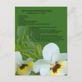 Postal Postcarta de la receta de pudding de chocolate