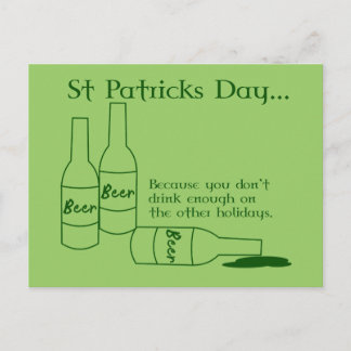 Postal Postcarta de la receta del Día de San Patricio