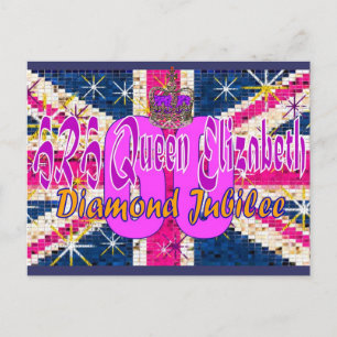 Postal Postcarta de la Reina Elizabeth Diamond Jubilee