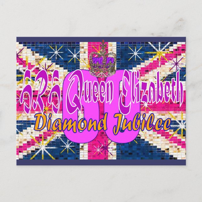 Postal Postcarta de la Reina Elizabeth Diamond Jubilee (Anverso)