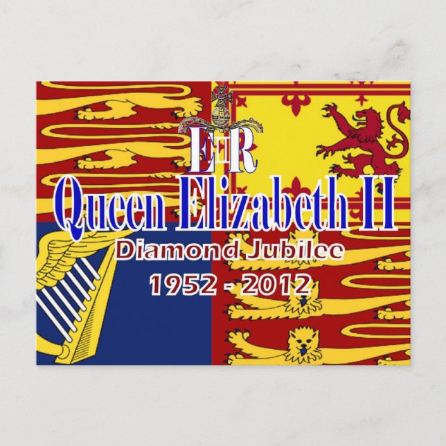 Postal Postcarta de la Reina Elizabeth Diamond Jubilee (Anverso)