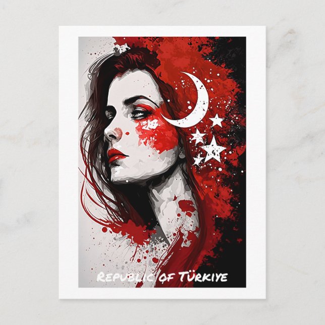 Postal Postcarta de la República de Türkiye - Mundo de la (Anverso)