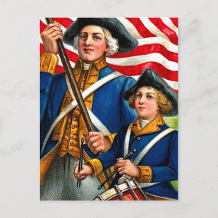 Postal Postcarta de la Revolución Norteamericana del 4 de