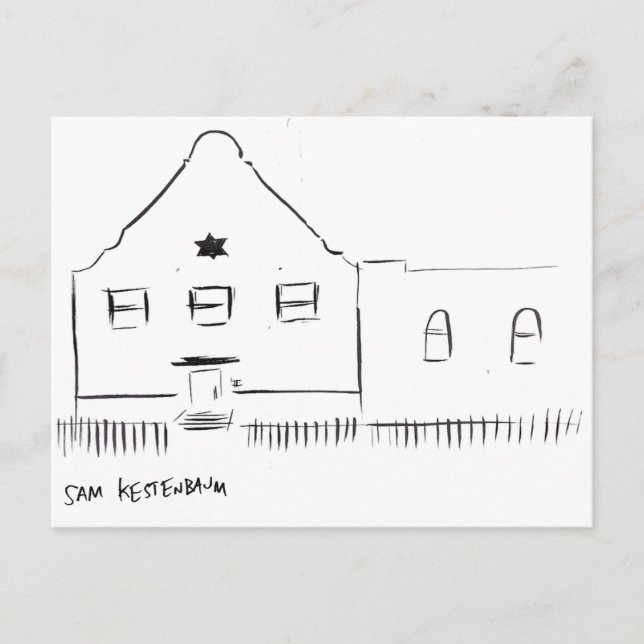 Postal Postcarta de la sinagoga Kestenbaum Bedford-Stuyve (Anverso)