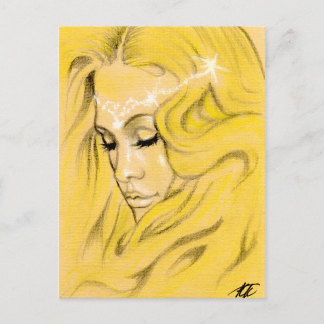 Postal Postcarta de la sirena de los días soleados (Anverso)