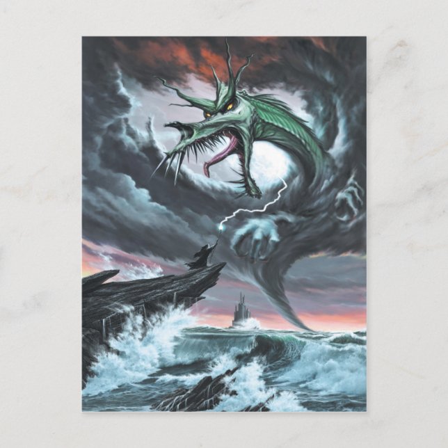 Postal Postcarta de la tormenta de dragón (Anverso)