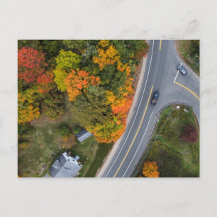 Postal Postcarta de las autopistas otoñales de Nueva Ingl