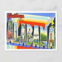 Postcarta de las grandes letras de Alabama