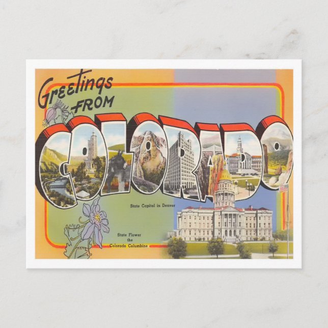 Postal Postcarta de las grandes letras de la época de Col (Anverso)