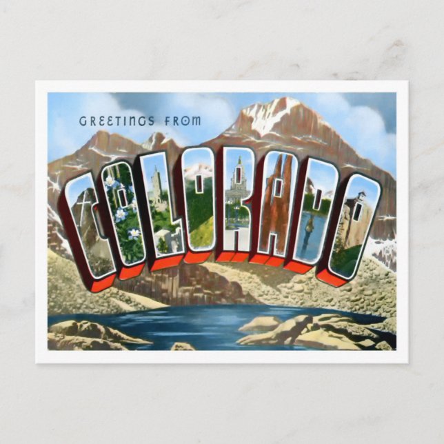 Postal Postcarta de las grandes letras de la época de Col (Anverso)