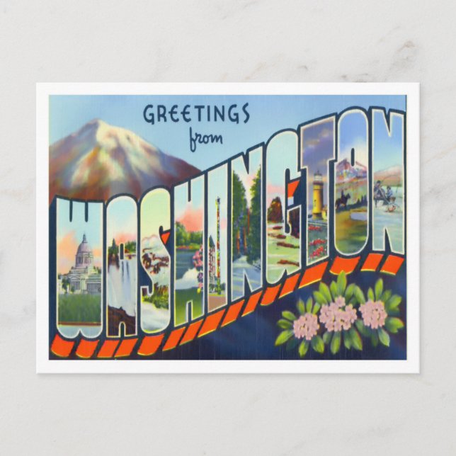 Postal Postcarta de las grandes letras de la época de Was (Anverso)
