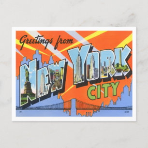 Postal Postcarta de las grandes letras de Nueva York