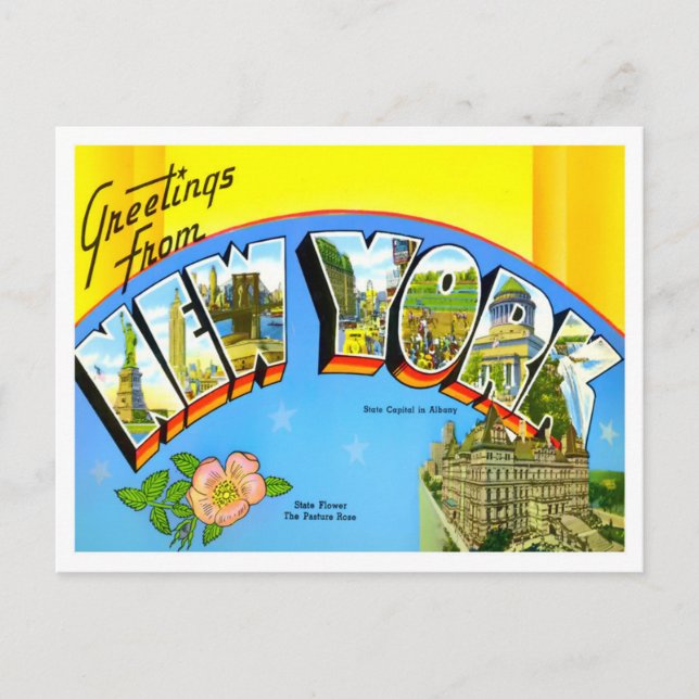 Postal Postcarta de las grandes letras de Nueva York (Anverso)