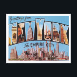 Postal Postcarta de las grandes letras de Nueva York<br><div class="desc">Postcarta de las grandes letras de Nueva York</div>