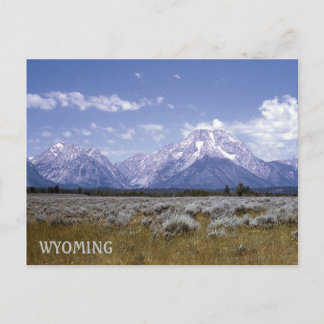 Postal Postcarta de las montañas Wyoming