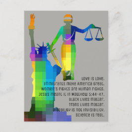 Postal Postcarta de libertad y justicia