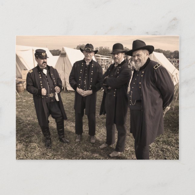 Postal Postcarta de los generales de la Unión de la Guerr (Anverso)