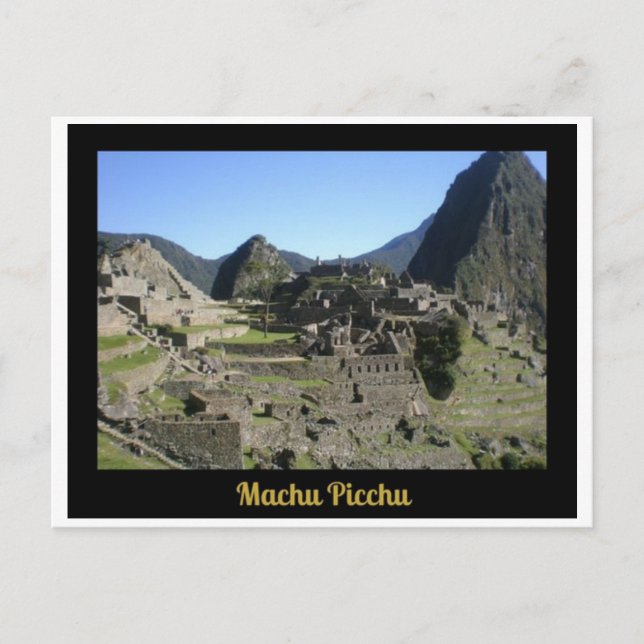Postal Postcarta de Machu Picchu Perú (Anverso)