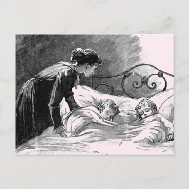 Postal Postcarta de madre e hijo durmiendo (Anverso)